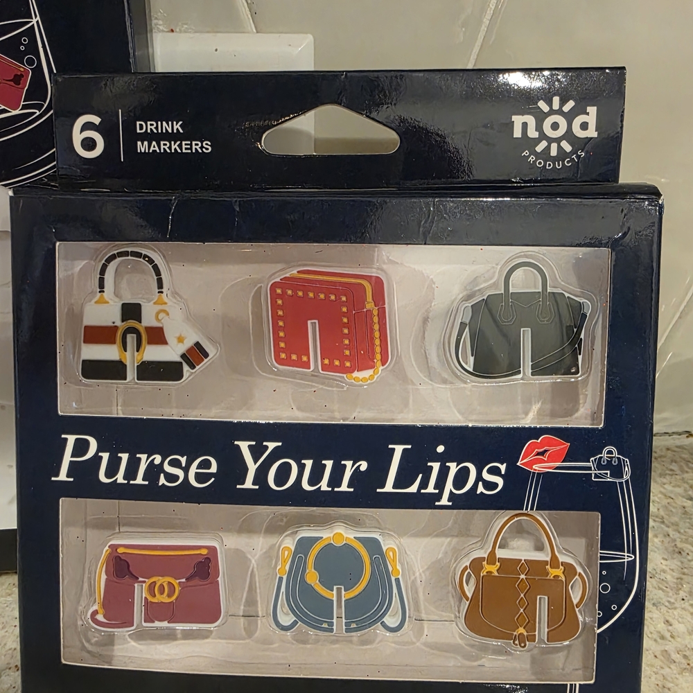 Nod Products Purse Ice Molds And Drink Markers Cocktail Theme Party Set - Picture 2 of 6